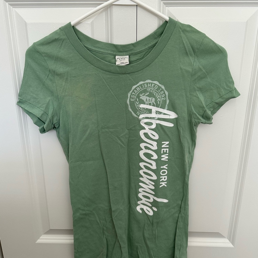 Y2K VINTAGE Abercrombie & Fitch Green Short Sleeve Tee